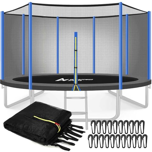 ULTRAPOWER SPORTS Ersatznetz Sicherheitsnetz Trampolinnetz für Trampolin 366cm 8Stangen Blau
