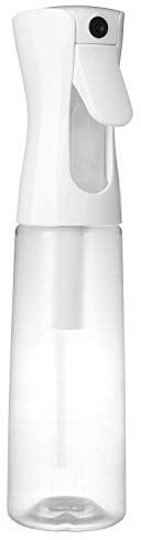 Hair Spray Bottle Water, 10OZ/300ML Fine Mist Continuous Empty Mister Sprayer Bottles Refillable for Cleaning Solutions Gardening Misting Plants Skin Care Curly Hair Styling Clear, 2Pack
