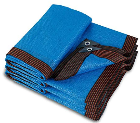 Tissus Pare-Soleil Voiles d'ombrage Tissu Ombre Net Mesh Balcon Écran D'intimité Balcon Habillage Et Protection Du Vent Et De La Protection UV For Balcon, Jardin, Camping Et Loisirs, Bleu RéSistant Au