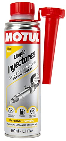 MOTUL Limpiador Inyectores Diésel, Aditivo Curativo para Motores de Diésel, Rendimiento, Reduce el Consumo y Las Emisiones, Ideal Antes de la Inspección Técnica, Injector Cleaner Diesel, 300 ml