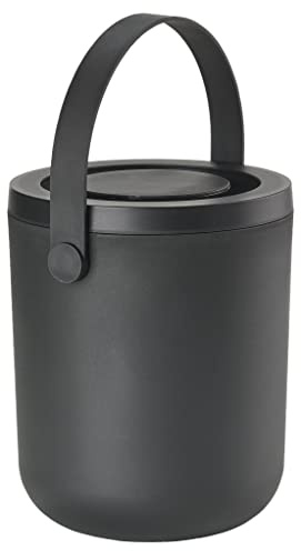 Zone Denmark Circular Bio Mülleimer, Abfallbehälter, Durchm. 16 cm, Höhe 19,5 cm, 3 Liter, Schwarz