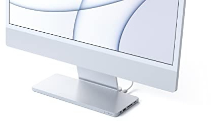 SATECHI USB-C Slim-Dock für 24-Zoll-iMac, M.2-SSD, Silber | Für M.2-PCIe-NVMe- und SATA-SSDs, USB-C, USB-A und microSD-/SD-Kartenleser