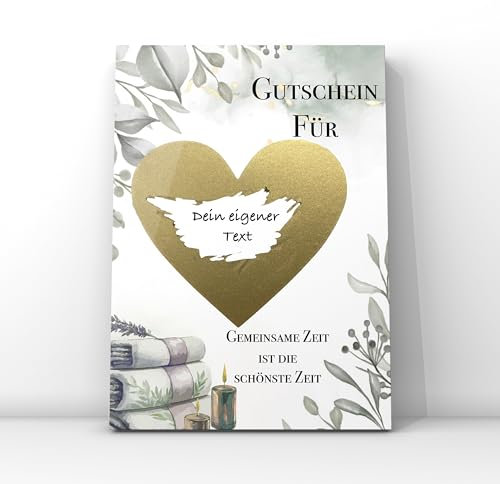 Rubbelkarte Gutschein zum selbst beschriften//Gutschein Wellness