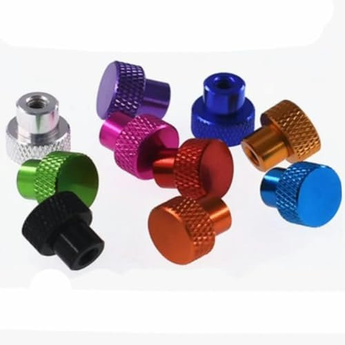 5-10 Stück/Los M3 M4 M5 M6 Bunter Aluminium-Blindrahmen Handfest anziehende Mutter Schritt Rändelmutter-M6 5 Stück-Lila