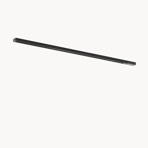 Qub Focus III – Rail de tension LED monophasé – 1 mètre – noir – montage en saillie – compatible système d’éclairage sur rail – modulable