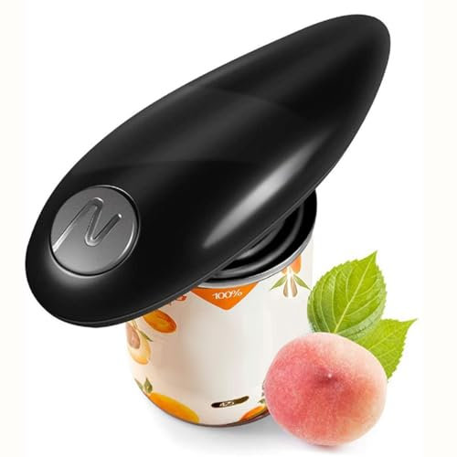 Yelschwa Electric Can Opener Automatic Tin Opener With One Touch Switch No Sharp Edges Hand Free Can Opener For Chefs Restaurant Women Arthritis Seniors Kitchen Tools (Black)