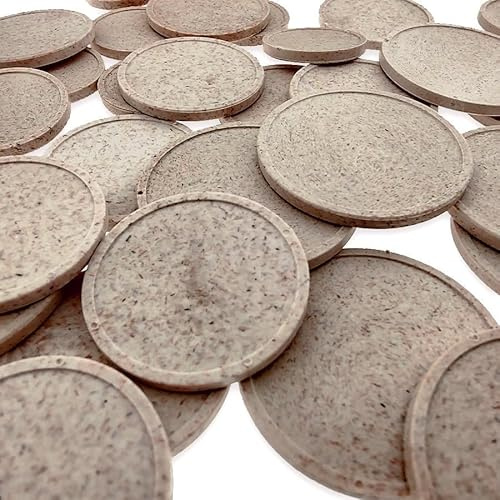 CombiCraft Jetons Caddie Format 1 € en Fibre de Bois biodégradable 100 pièces