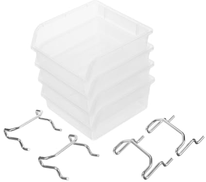 CIYODO 4pièces Organisateur De Rangement pour Vis Et Outils sur Panneau Perforé Bacs Robustes pour Atelier Et Garage Facile à Installer Retirer