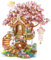 MEIEST Cherry Blossom Tree House Building Blocks Set with Fairy,Sakura Particle Construction Building Bricks Toy,Flowers Bonsai Home Decoration