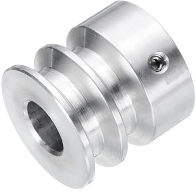 sourcing map V-Typ-Riemenscheibe, 12 mm Bohrung, 30 mm Außendurchmesser, Doppelrillen-Aluminiumlegierung, für Motorwellen-Bohrmaschine, 6 mm PU-Form-Riemen