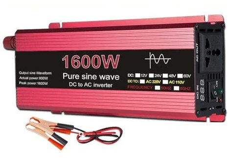 Onda Sinusoidale Convertitore Potenza Trasformatore Tensione Da 12 V A CA 110 V 220 V 1600 W/2200 W/3000 W Inverter Solare Display Inverter A Onda Sinusoidale Pura Convertitore Corrente(1600W)