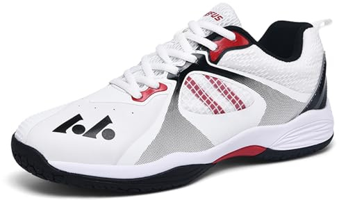 ZHENSI Zapatos De Bádminton Mujer, Zapatos De Voleibol Y Squash Zapatos Ligeros Antideslizantes para Canchas De Interior Y Exterior,Negro,39 EU