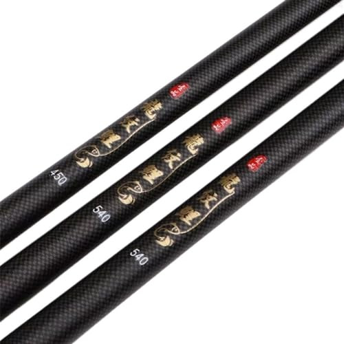 WANGBINGXING Angelrute 1 PCS Super Light Hard Fishing Rod 98% ige hohe Kohlefaser Teleskop schwarzes Griffstrompol3. 6m4,5m7,2m8m9m10m Fahrkarpfenstange Stipprute(3.9m)