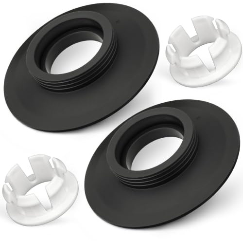 Guarnizione per valvola di scarico compatibile con cassetta WC Ideal Standard, 2 pezzi, guarnizione e clip di ricambio Ancable per valvole di scarico Ideal Standard Armitage Shanks SV01967 nero