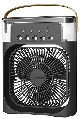 OBELGEOYA Handheld USB Misting Fan - Portable Cooling Spray Humidifier Fan for Summer Travel, Personal Air Cooler with Water Mist for Makeup, Outdoors, Beach, USB or Power Bank Powered(not included)