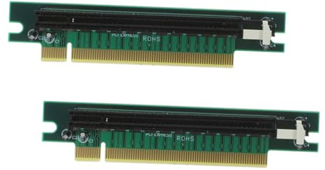 Pci E-kartenadapter 16 Stück Silizium 90° Verlängerungsschutz | 2 Stück, für Grafikkarten Slot und Gpu, Backup oder Ersatzanwendung, Flexible Montage