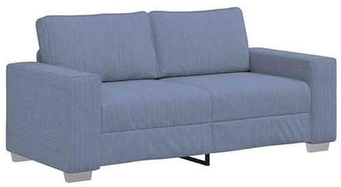 Eleganz Zweisitzer-Sofa Blau 140 cm Cordstoff – Modernes Sofa mit Stahlrahmen & Sperrholz, perfekt für Wohnzimmer oder Büro, langlebig & komfortabel