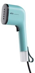 Braun QuickStyle 3, Ferro a Vapore Verticale Compatto e Leggero con Riscaldamento Rapido, Vapore 20g/min, Serbatoio Rimovibile 70ml, Sacchetto Termoresistente, 1100W, Verde (GS3013GR)