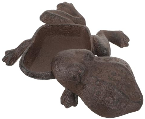Alasum Boite A Clef Decorative de Grenouille en Fer, Cache-clés Extérieur Fonctionnel et Objet Déco pour Bureau ou Jardin