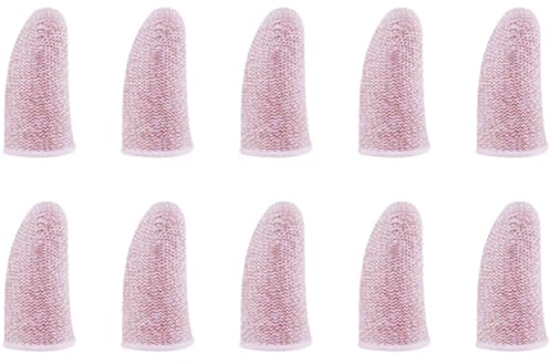 TOYANDONA Manchons pour Doigts Protège-Doigts Antidérapants en Fibre de Carbone de Jeu 10 Pièces pour Pouce et Doigts pour Jeux Mobiles sur Canapé