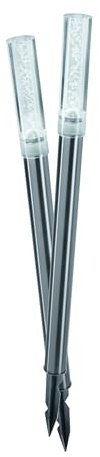 Esotec Solar Lampa, Rostfritt Stål, Silver, Paket med 2