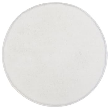 Kleine Wolke Badteppich Relax Polarweiß 100 cm rund | OEKO-TEX zertifiziert, rutschhemmende Unterseite, für Fußbodenheizung, maschinenwaschbar, 100% Polyacryl