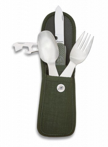 Albainox Imex El Zorro 33037 - Set Camping INOX con Funda 14 cms.