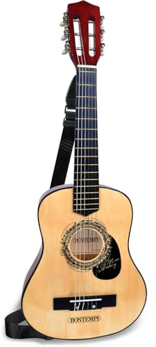 Bontempi | WoodHarmony - Klassische Holzgitarre 75 cm | für authentische musikalische Abenteuer, Braun