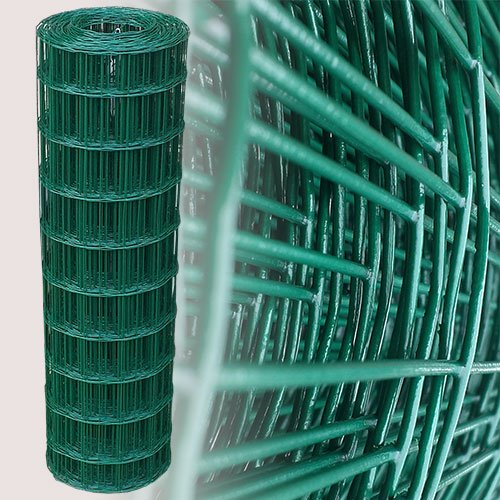 Garmix Gartenzaun 25m Grün Maschendrahtzaun 7,5 x 10 cm (100cm)