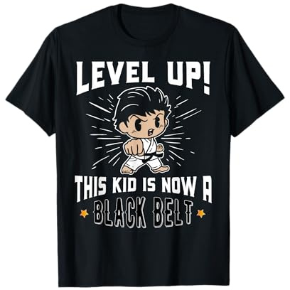 Kids Karate Uniform Black Belt Award T Shirt Gifts T-Shirt