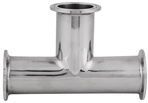 1pcs Abrazadera, Conexión Sanitaria de 3 vías Abrazadera Estándar de Acero Inoxidable, Tee de 3 vías Φ38 × 1,5 Accesorios de Instalación Sanitaria （Tri-abrazadera de 1.5 , tubo de 38 mm OD）