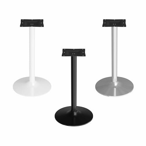 ONPIRA Tischgestell Modell Gastro mit Trompeten Bodenplatte (Ø 45cm) in 3 Farben Auswählbar Chrom, Weiß, Schwarz