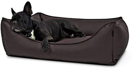 Mypado Hundebett, Hundesofa Dreamy Kunstleder in braun, 3 Größen