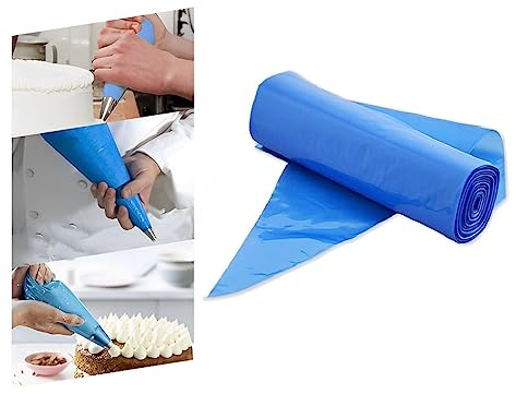 Venuscello® Icing Piping Savoy Disposable Blue Mash Thick 21 Sticky Bags for Decorating Cake, Pastry, Cookies Ideal for Baking Easy to Grip and Comfortable (50)