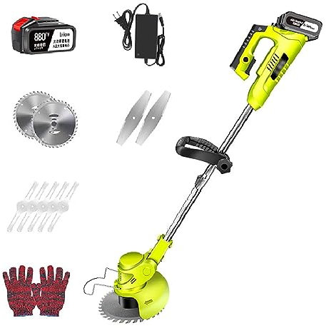 HYQHYX cheap lawn mowers corded lawnmower Electric Lawn Mower, Retractable Length with Head Rotary Weeder 36V/14000mA Cordless Walk-behind Lawn Mower