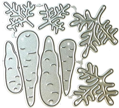 Jowxsx Pochoir de découpe de carotte, moules de gabarit en métal, matrices de découpe, pochoirs de découpe pour bricolage, scrapbooking, album photo, matrices de papier de gaufrage décoratives pour l