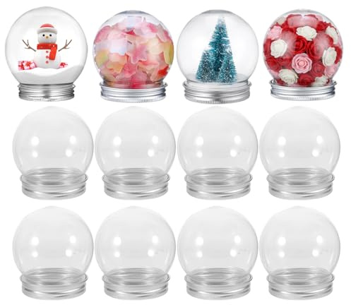 MAGICLULU 12st Kleine Kugel-bonbonflasche Schneekugeln Kunststoff Zum Basteln Für Kinder Winter Schneekugel Schneekugel-Sets Urlaub It Haustier Kunststoff Fräulein Weihnachten Anhänger