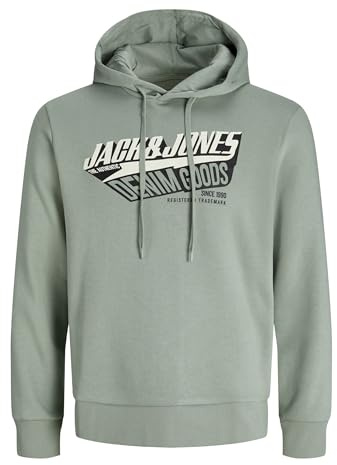 Jack & Jones Homme Jjelogo Noos 2 Col 24/25 Sweatshirt À Capuche, Iceberg Green, XXL EU