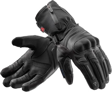 REBELHORN Summit WT WP Motorradhandschuhe Herren | Leder | Knöchelprotektoren | wasserdichte, Atmungsaktive HydraShield Membran | Primaloft Isolierung | Größen bis 5XL