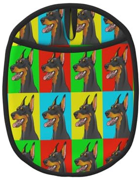 Chiens Dobermann Pinscher, Maniques, maniques résistantes à la Chaleur, maniques de Cuisine en Silicone antidérapantes