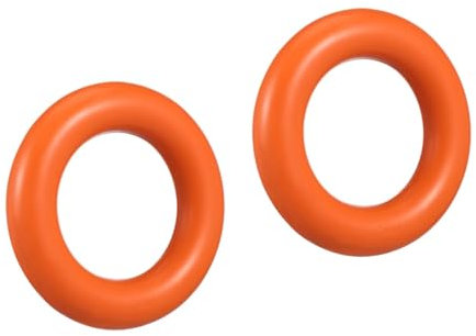 CIYODO 2stücke Durabler Und Natürlicher Gummiring Für Hunde Kauspielzeug Für Zahnpflege Und Spielspaß Geeignet Für Mittelgroße Und Große Hunde Orange
