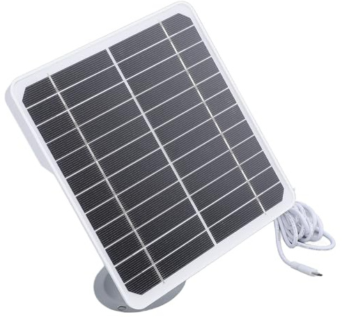 Panneau Solaire Camera, 20 W 5 V Haute efficacité, Panneau Solaire Usb Panneau Solaire Camera Exterieur Panneau Solaire USB Monocristallin pour Maison et Extérieur