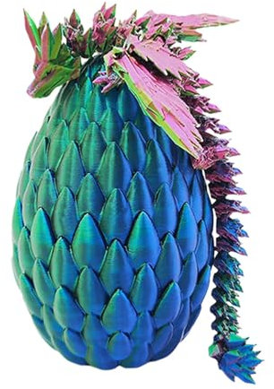 Drache mit Ei bedruckt, Drache im Ei bedruckt, Gelenkdrache Leichtes Drachenspielzeug, Sammelfiguren für Jungen und