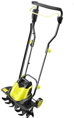 ZHJOPP Escarificador de Suelo eléctrico, cultivador de Suelo de jardín de Mano, escarificador de Suelo Plegable con Cable de 2400 W con Cable de extensión