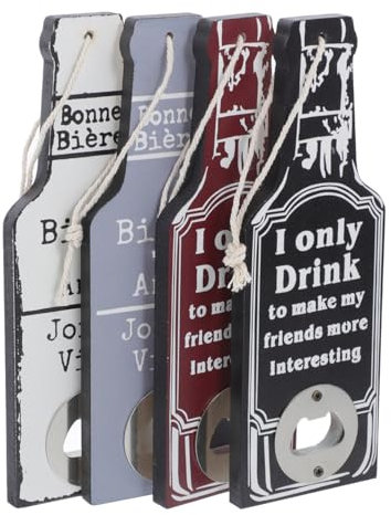 Mikinona 4piezas Abridor De Botellas De Cerveza Resistente Para Eventos Variedad De Colores