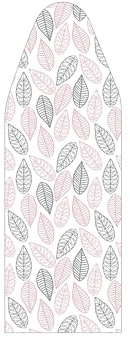 Ironing Board Cover Thick Elasticated Replacement Ironing Board Covers Heat Reflective Non Slip Padded Cover Easy-Fit Large Ironing Boards 135 x 45 for Home Use (Leaf Printed)