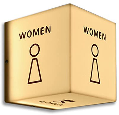 Cartello luminoso per la toilette, Insegna luminosa a LED da parete for bagno, for uomo e donna, in acrilico, da 6 pollici