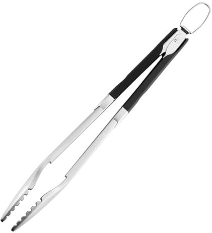 Just BBQ - Premium Grillzange XXL 51cm – Edelstahl Grillzange mit Silikon Griff hitzebeständig für BBQ & Küche