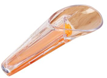 Cabilock 2 piezas Tazas Medidoras de Plástico Transparentes con Clip Sellador Balanza Precisa para Pesar Levadura Utensilio de Cocina para Hornear y Medir Ingredientes Naranja