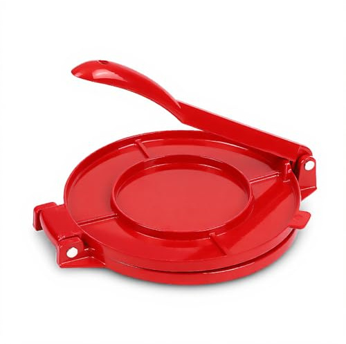 YUEHISY Tortilla Press with Handle, Aluminum Alloy for Efficient & Easy Use, Multifunctional Dough Press for Flatbread and Roti